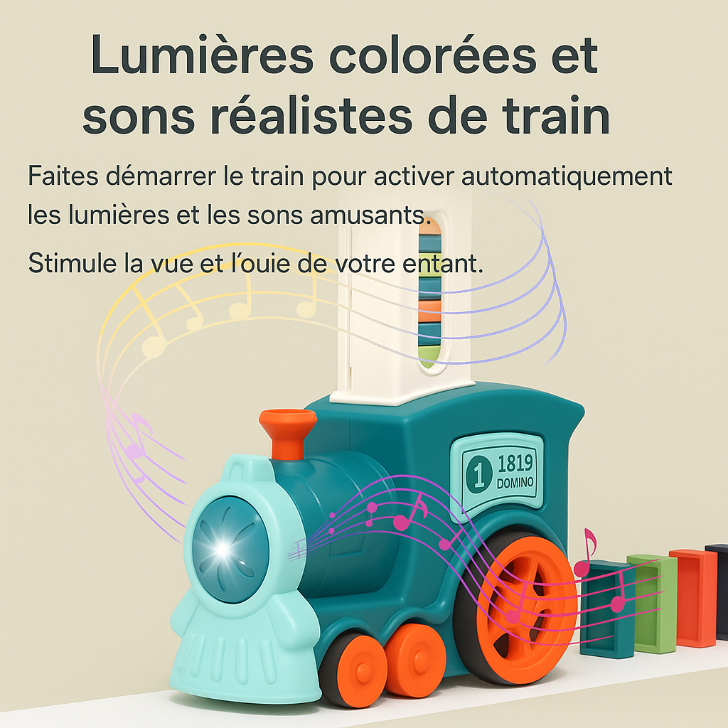 EchoTrain™ - Le Train Domino Qui Réveille la Créativité et l'Imagination