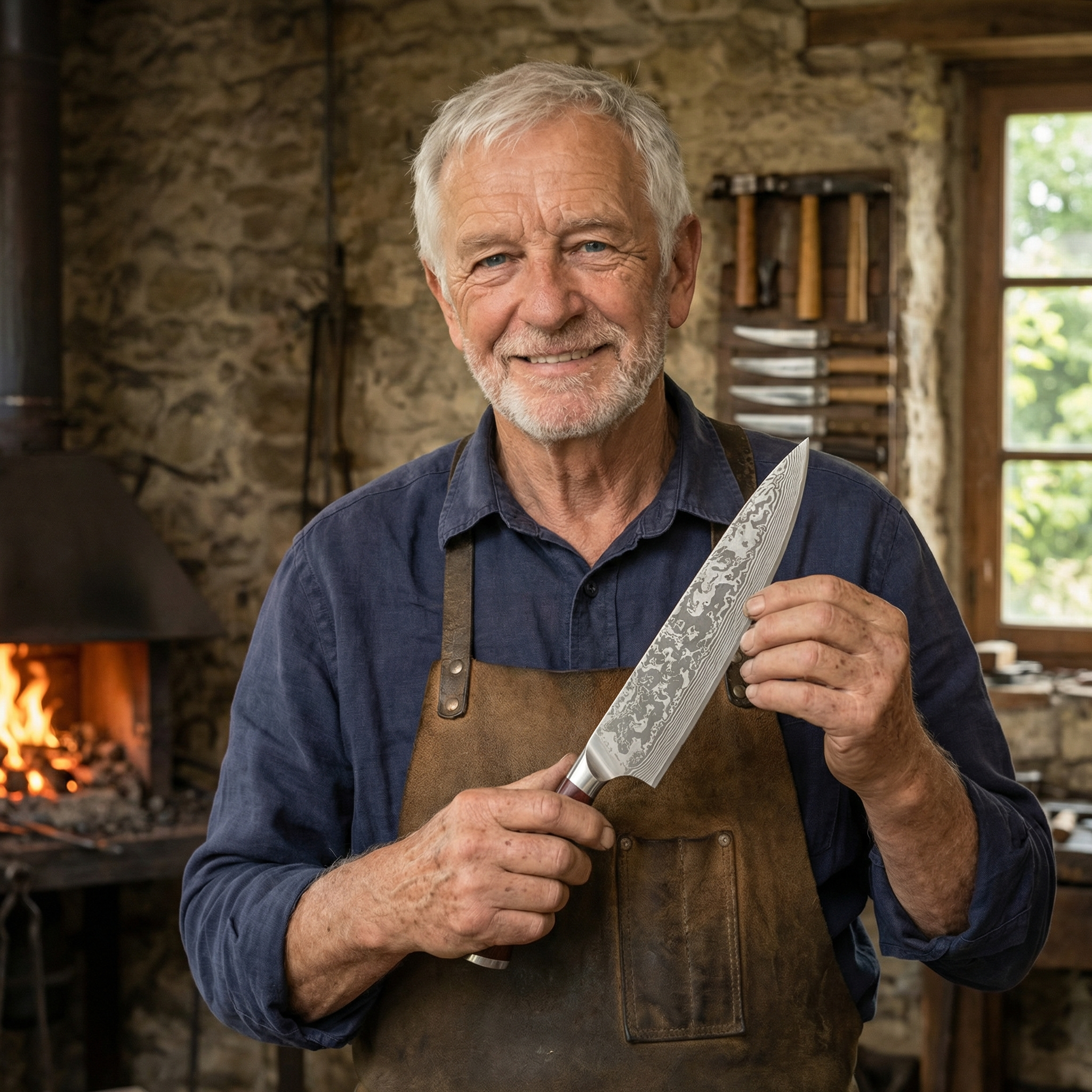 Couteau Damas Jacques Morel