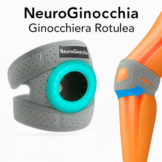Rodillera rotuliana NeuroGenoux: realinea la articulación de la rodilla durante el movimiento