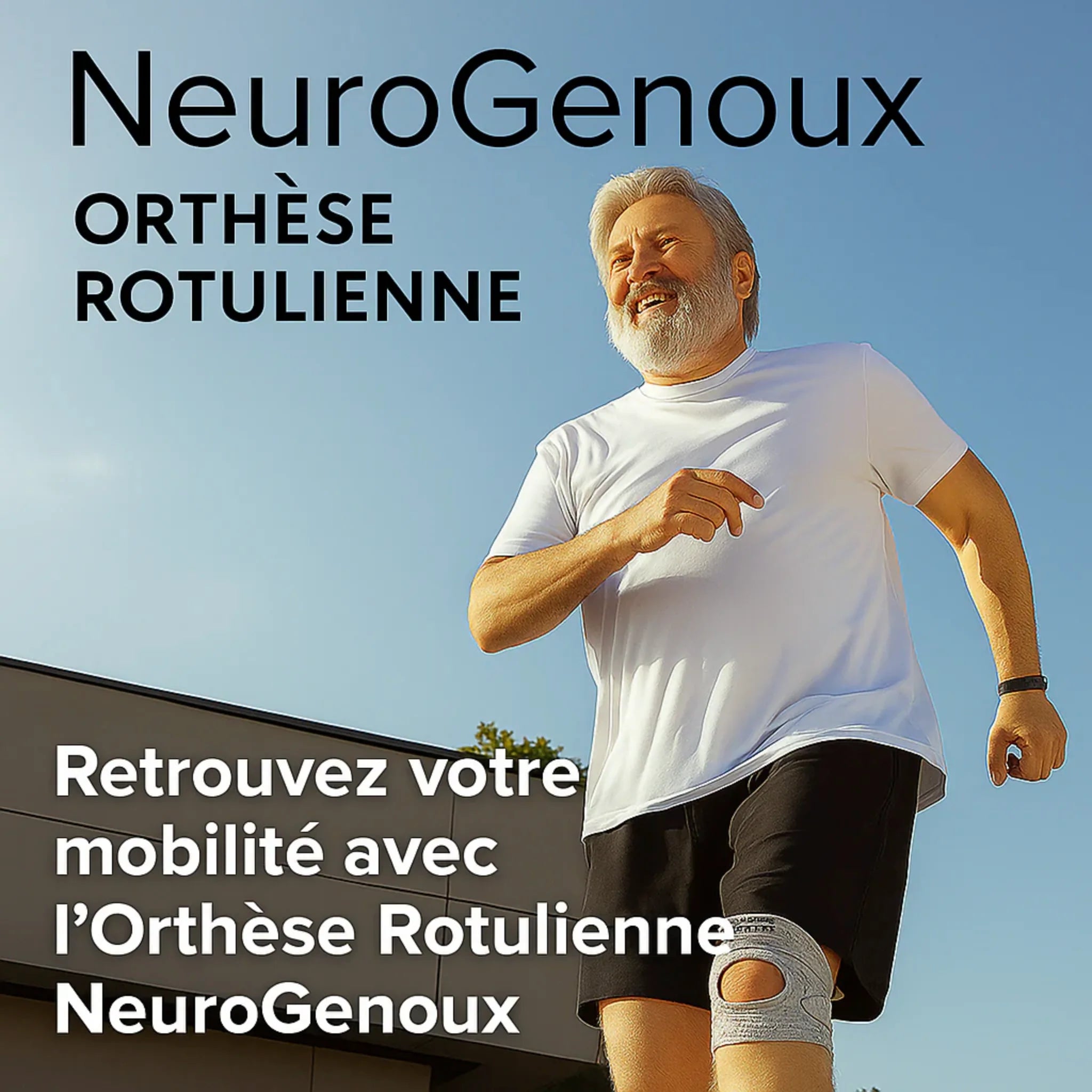 Rodillera rotuliana NeuroGenoux: realinea la articulación de la rodilla durante el movimiento